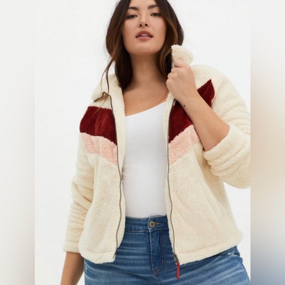 EUC Torrid Sherpa Zip-Up Jacket